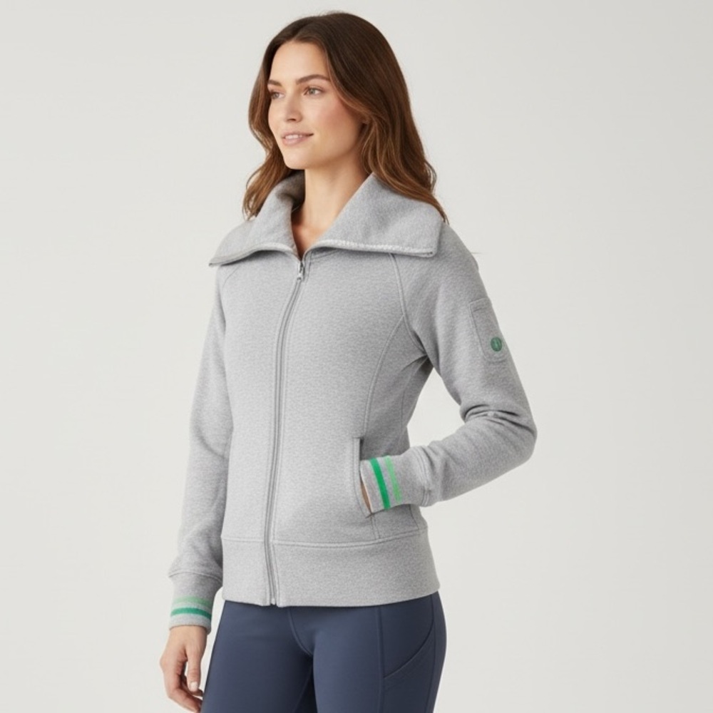 Lululemon gray scuba jacket